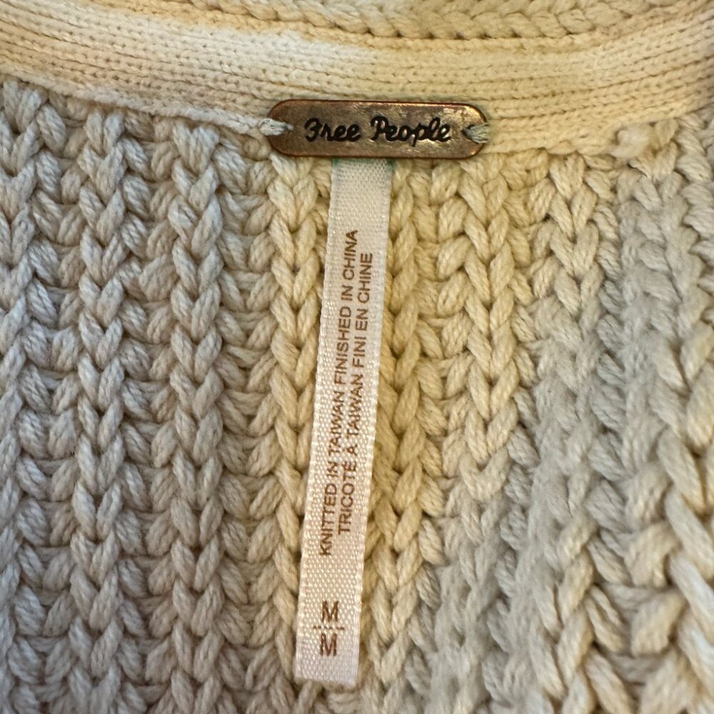 Free People - Chunky Knit Oversized Cardigan "Nightingale Cardi" - Picture 2 of 8
